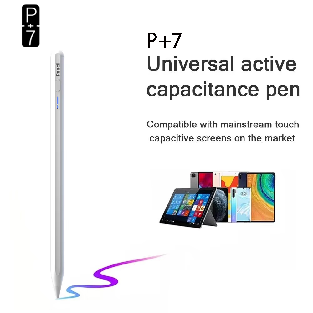 Top Tablet Accessories - ปากกาสไตลัสอเนกประสงค์ P+7 สำหรับแท็บเล็ต โทรศัพท์มือถือ Android และ