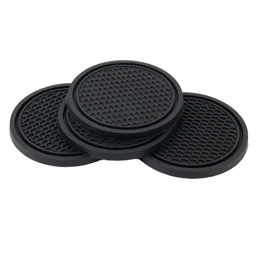 Tablet Car Accessories - 4pcs รถ Coaster ซิลิโคนกันลื่นสําหรับถ้วยน้ํารถยนต์ Auto ภายใน