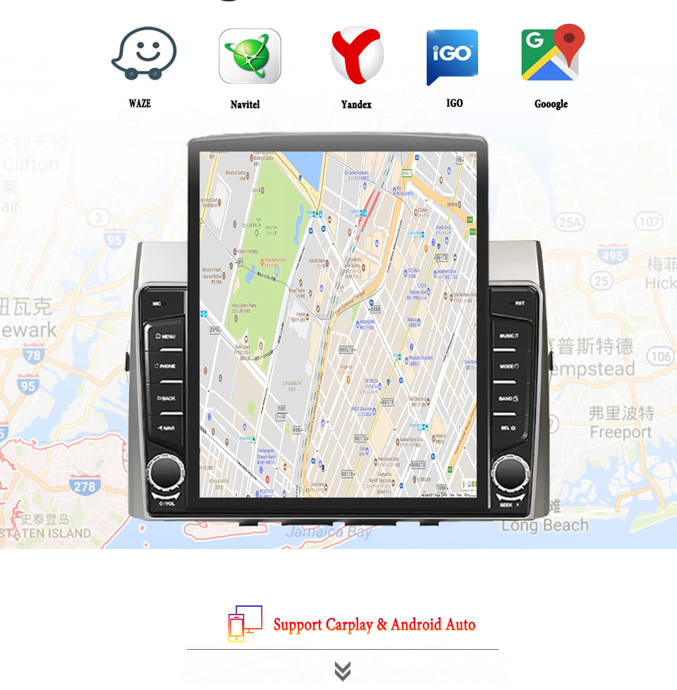Tablet Danish Mobile & Accessories - 8G + 128G แอนดรอยด์14สำหรับ Toyota Corolla