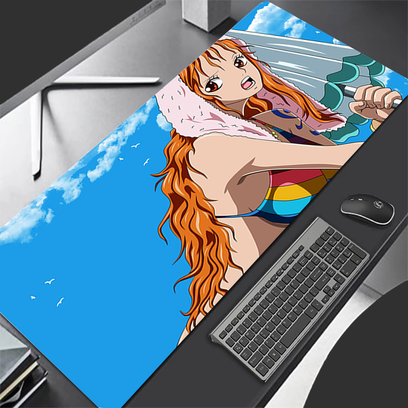 Tablet Accessories Keyboard - แผ่นรองเมาส์ลายวันพีซ ทนทาน อุปกรณ์เสริมสำหรับเล่นเกม อนิเมะ แผ่นรองโต๊ะคอมพิวเตอร์ขนาดใหญ่ XXL
