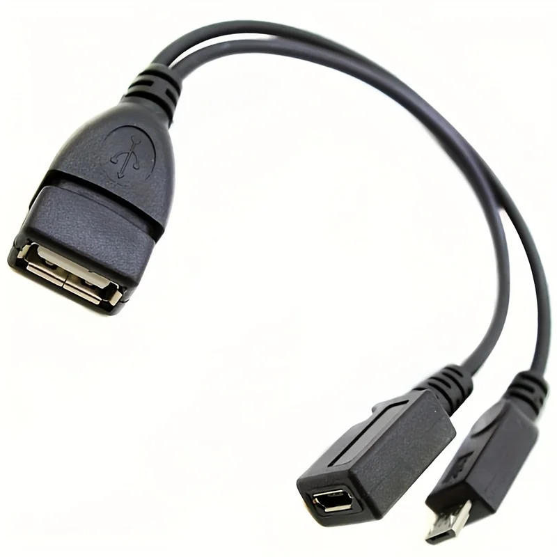 Tablet Tech Accessories - อะแดปเตอร์แยกสัญญาณ 2-in-1 OTG USB เป็น Micro