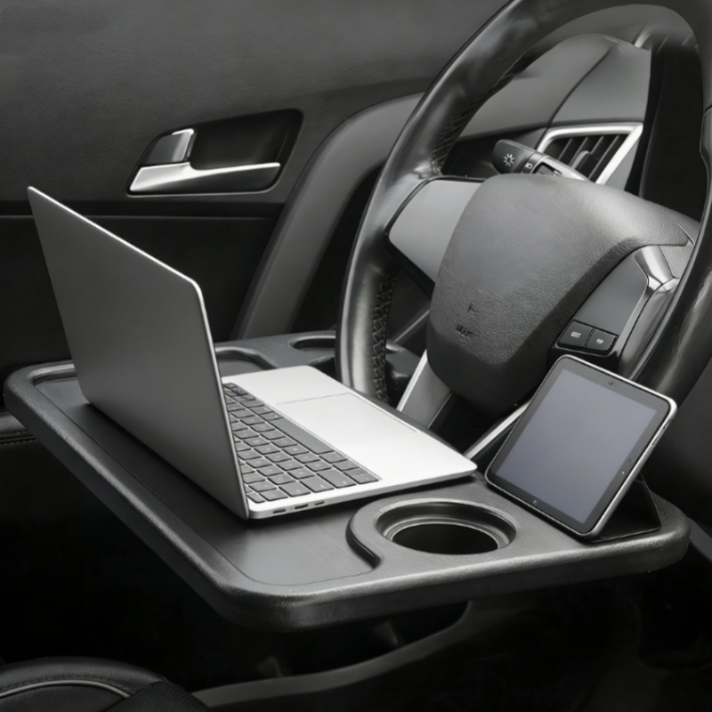 Tablet Car Accessories - โต๊ะติดพวงมาลัยรถยนต์ ที่วางแล็ปท็อป แท็บเล็ต อเนกประสงค์ โต๊ะรับประทานอาหารแบบพกพา อุปกรณ์ตกแต่งภายในรถยนต์