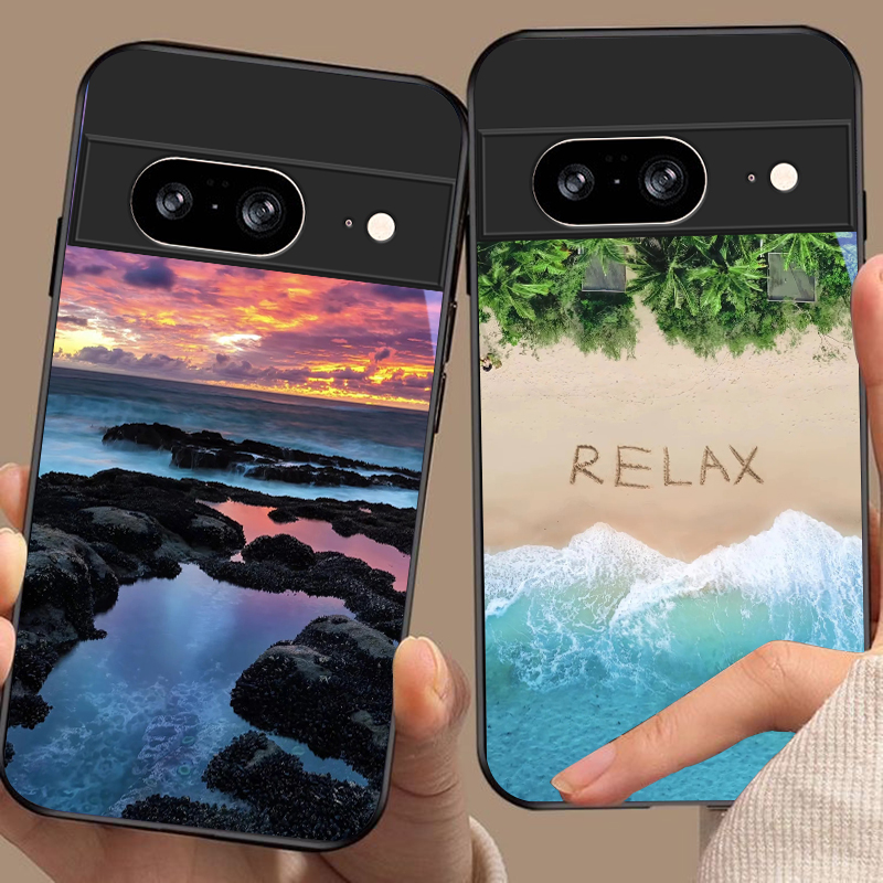 Google Pixel 9 Pro - ทิวทัศน์พระอาทิตย์ตกชายฝั่งสำหรับกูเกิลพิกเซล 10 โปร XL พิกเซล 8