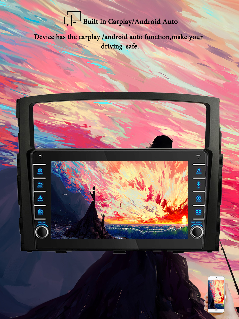 Tablet Danish Mobile & Accessories - 8G +128G ระบบปฏิบัติการ Android 14 สำหรับมิตซูบิชิ
