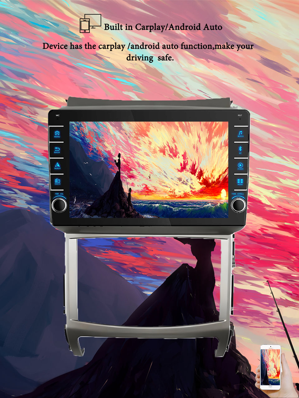 Tablet Danish Mobile & Accessories - 8G + 128G Android14 สําหรับ Hyundai
