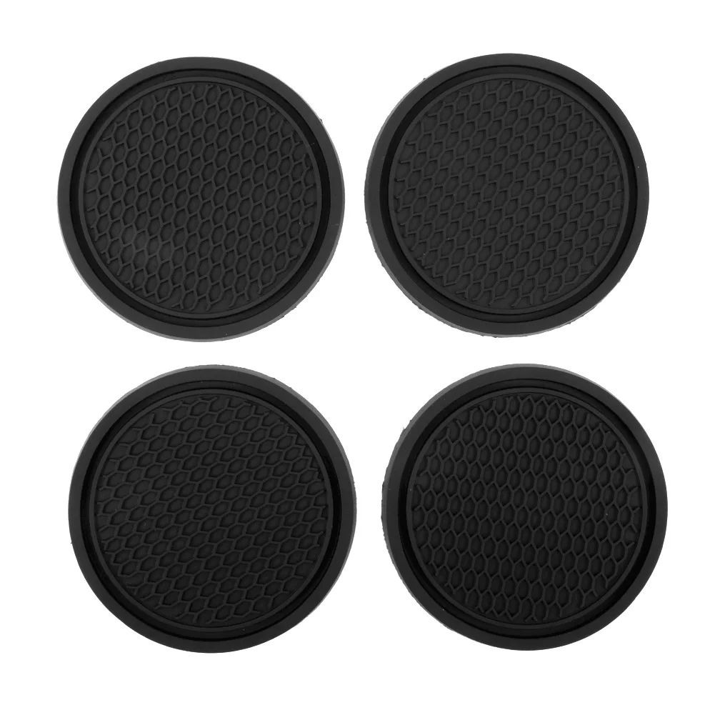 4pcs รถ Coaster ซิลิโคนกันลื่น - Tablet Car Accessories บทวิจารณ์และราคา