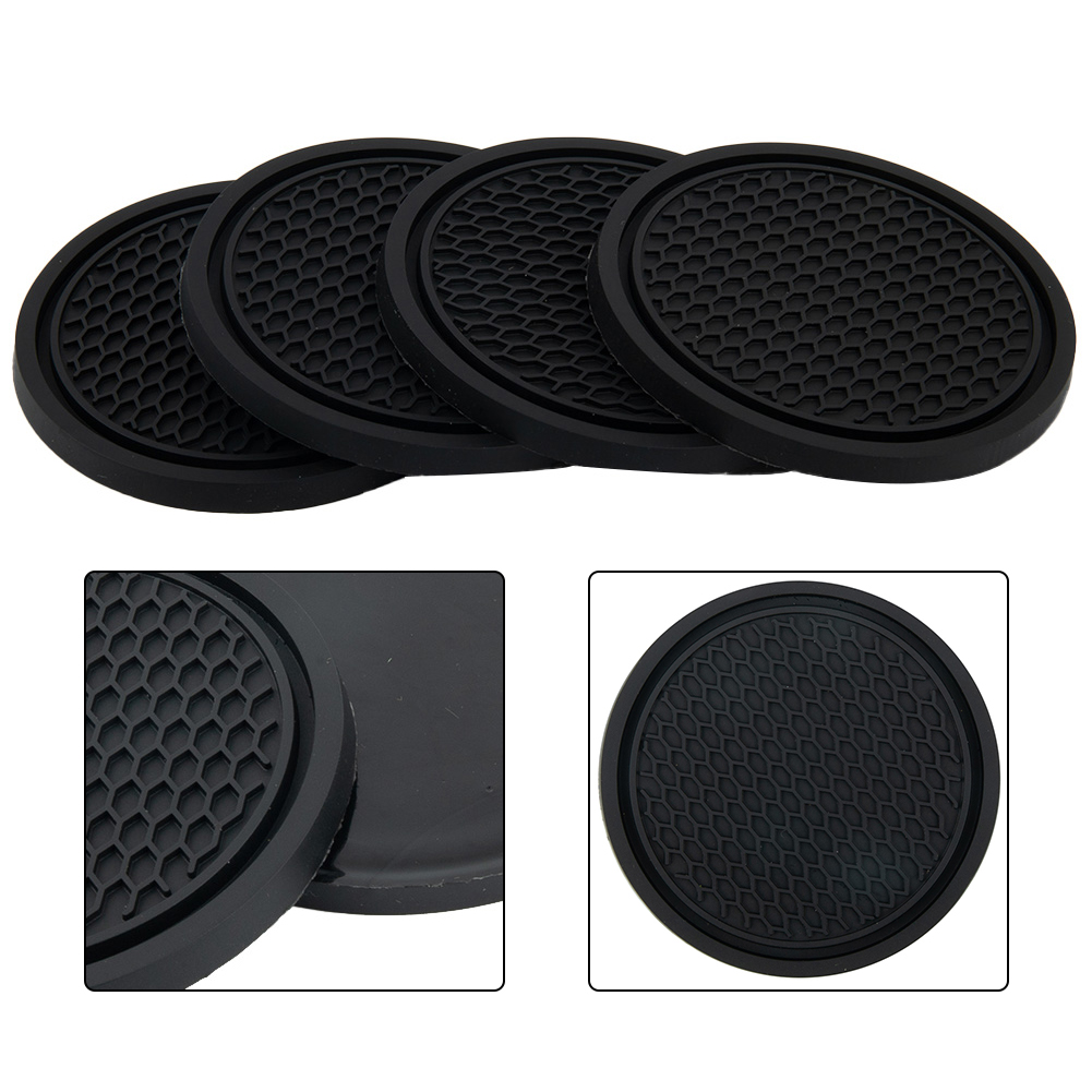 4 ชิ้น ที่วางแก้วในรถยนต์สีดำ  - Tablet Car Accessories บทวิจารณ์และราคา