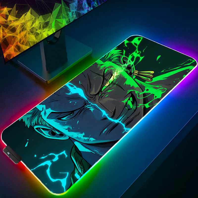 ONE PIECE Zoro Mouse Pad RGB อ - Tablet Accessories Keyboard บทวิจารณ์และราคา