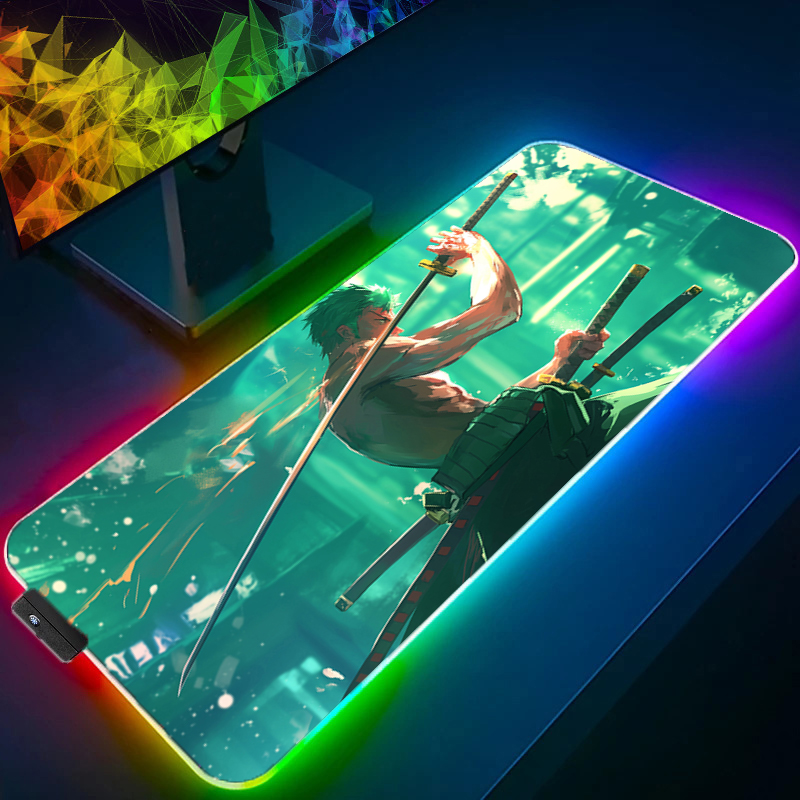 ONE PIECE Zoro Mouse Pad RGB อ - Tablet Accessories Keyboard บทวิจารณ์และราคา