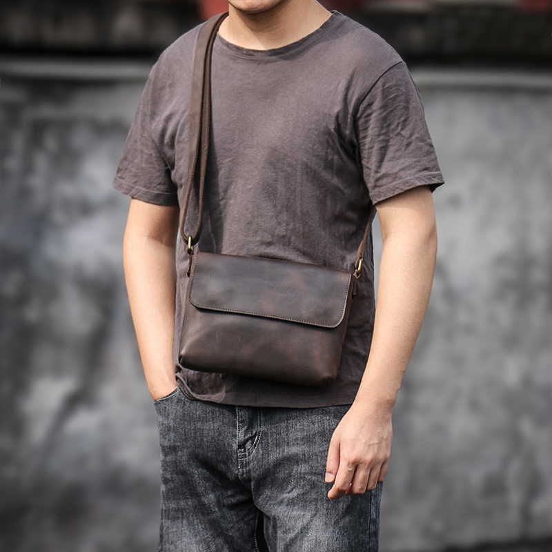 Guro กระเป๋าสะพายหนังแท้วินเทจ - Tablet Shoulder Bag บทวิจารณ์และราคา